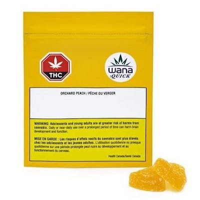 Wana QUICK - Wana QUICK Sour Orchard Peach Sativa Soft Chews 2x4.5 g