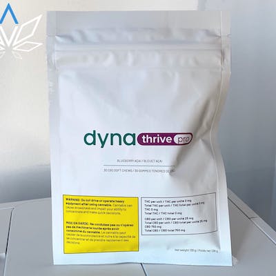 Dynathrive PRO Blueberry Acai CBD Soft Chews x 30