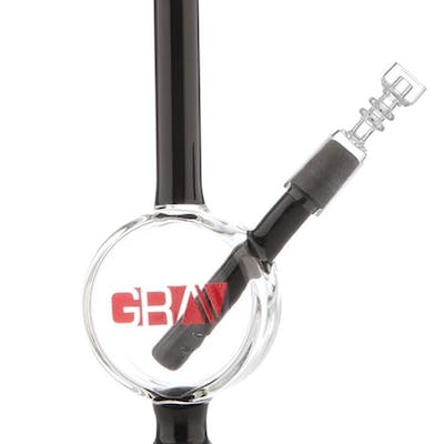 Concentrate Rig - Coin Rig 14mm Domeless Nail - Clear w/ Black Accents - Clear