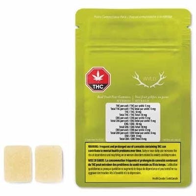 Wyld | Real Fruit Pear Soft Chews | 10mg THC + 10mg CBG