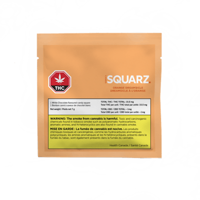 Canna Squarz | Orange Dreamsicle White Chocolate | 10mg THC