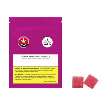 Wana | Strawberry Lemonade Soft Chews | 10mg THC + 10mg CBD