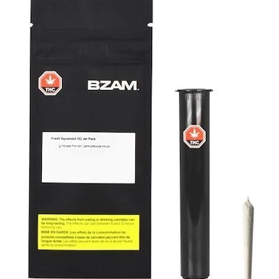 BZAM | Fresh Squeezed OG Jet Pack Infused Pre Roll | 1 x 1g