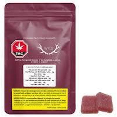 Wyld | Real Fruit Pomegranate Soft Chews | 10mg THC + 10mg CBD