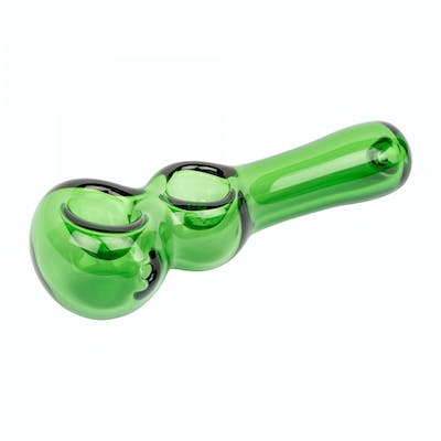 Red Eye Glass | 4.5" Jade Twice Baked | Hand Pipe