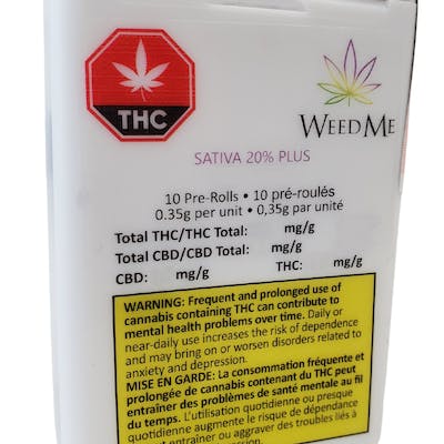 Weed Me | Sativa 20%+ Pre-Rolls | 10 x 0.35g