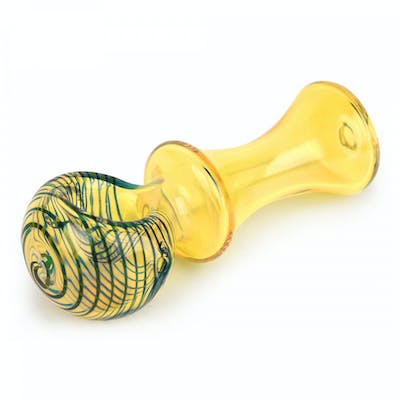 Red Eye Glass | 4" Green Portal | Hand Pipe