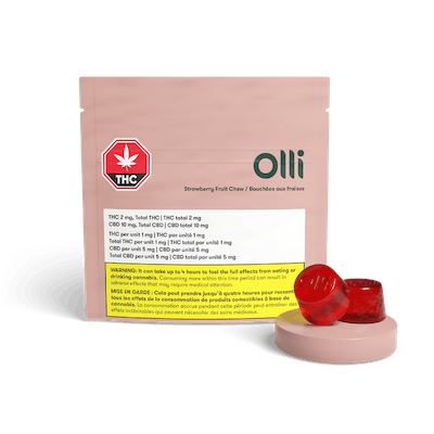 Olli | Strawberry Jam CBD Soft Chews | 50mg CBD + 10mg THC