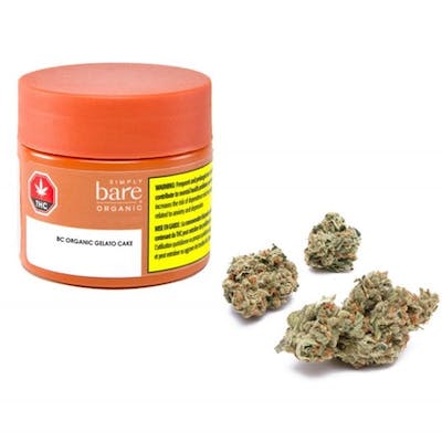 BC Organic Gelato Cake - Simply Bare - Gelato Cake 3.5g Dried Flower