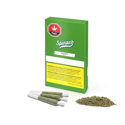 Spinach - Dancehall - 3 x 0.5g Pre Rolls - Spinach - Dancehall - 3 x 0.5g Pre Rolls