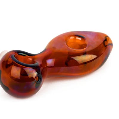 Red Eye Glass | 4.25" Amber Cirque | Hand Pipe
