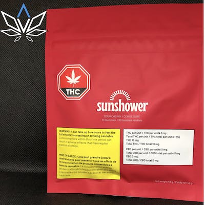 Sunshower Sour Cherry THC Soft Chews x10