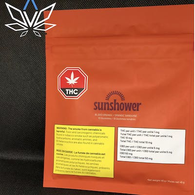Sunshower Blood Orange 1:5 THC:CBD Soft Chews x10