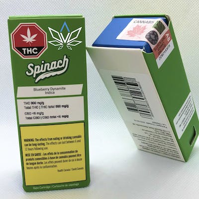 Spinach Blueberry Dynamite Vape Cart 1g