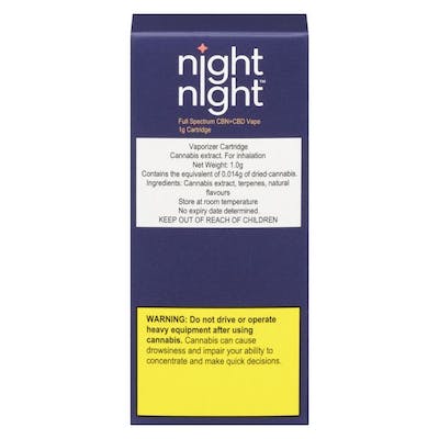 NightNight | Full Spectrum CBN + CBD 510 Cart | 1g