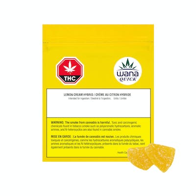 Wana Quick - Lemon Cream - 2 Soft Chews - Wana Quick - Lemon Cream - 2 Soft Chews