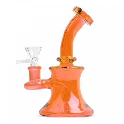 5" Bubbler w UFO Perc - Orange Day Glow 5" Bubbler w UFO Perc