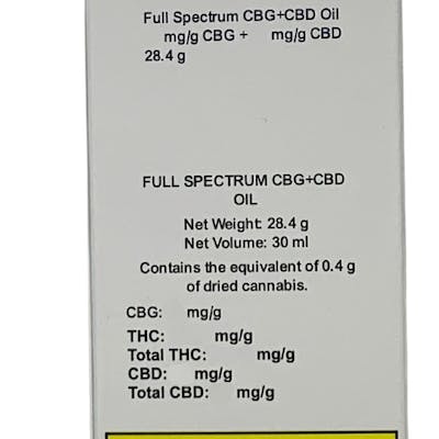 DayDay | Full Spectrum CBG + CBD Oil | 600mg CBG + 600mg CBD