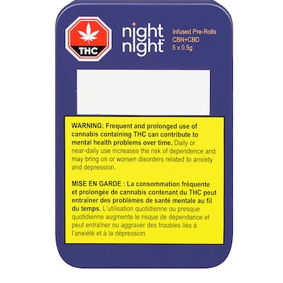 NightNight | CBN + CBD Infused Pre-Rolls | 5 x 0.5g