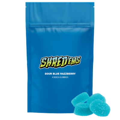SHRED'EMS - Sour Blue Razzberry Soft Chews - 4x4.5g
