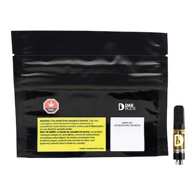 Dab Bods - Grape Ape Live Resin Vape Cartridge - 0.5g