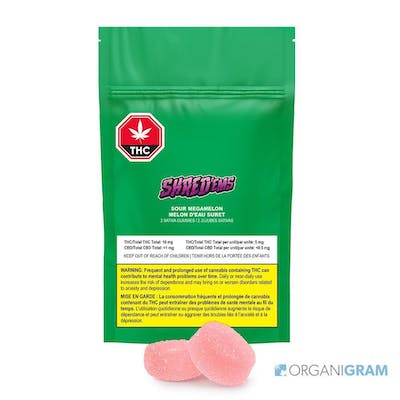 SHRED'EMS - SHRED'EMS Sour Megamelon 2x4.5g Soft Chews