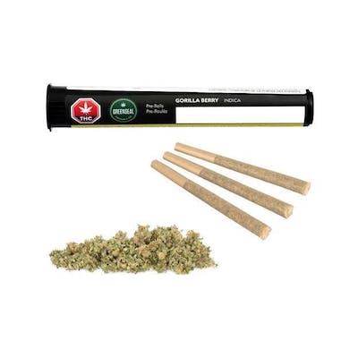 Greenseal - Gorilla Berry 3 x 0.5g Pre-Rolls - Gorilla Berry 3 x 0.5g Pre-Rolls