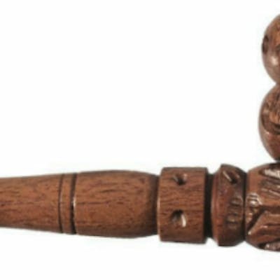 4" Standing Carved Rosewood Pipe by Humble+ - Carved