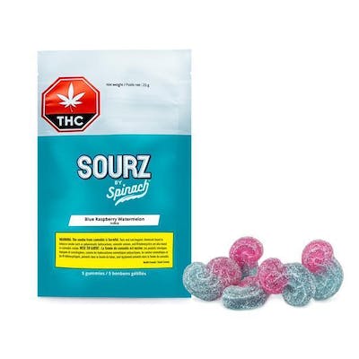 Blue Raspberry (Soft Chew) by Spinach Sourz - (5 Pieces)