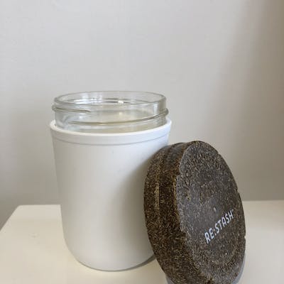 Re:Stash Jar - 8oz White/Cork